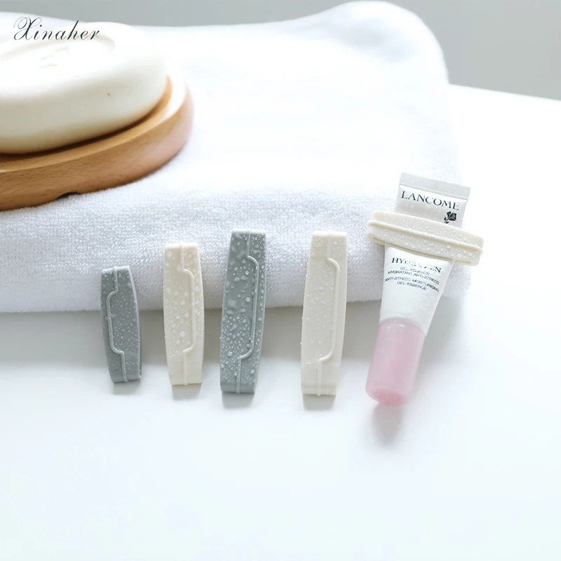 

XINAHER 3pcs/set white gray Multifunction portable Plastic Toothpaste Squeezer Bath Toothbrush Holder bathroom sets home items
