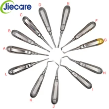 12 шт. стоматологический Лифт из нержавеющей стали оральный зуб ослабление корня извлечения комплект изогнутый корень Лифт Стоматологический Хирургический Инструмент