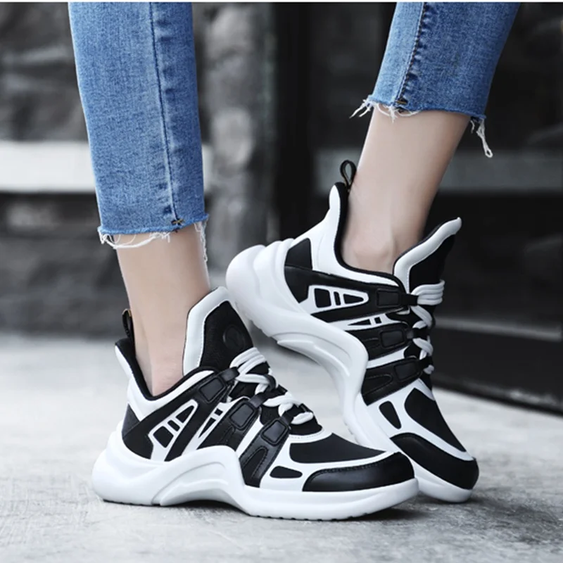 

Spring Autumn New Arrival Women Shoes Tide Comfortable Female Hot Walking Shoe Height Increasing Soft Ladies Sneakers Vogue Cute