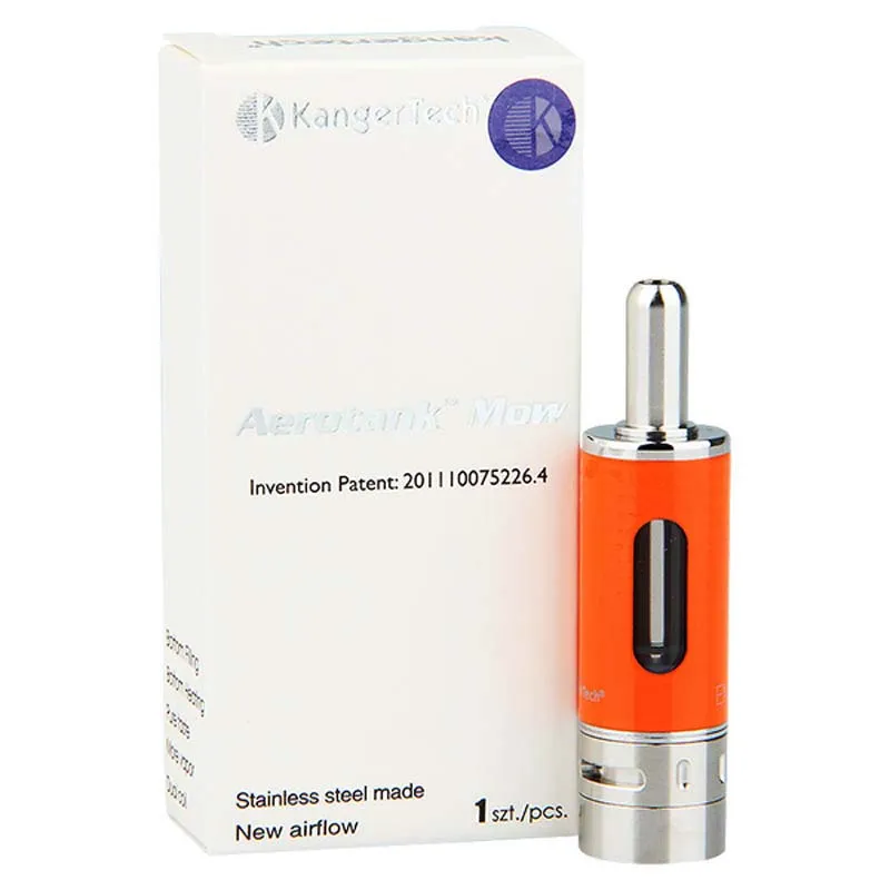 

KangerTech AeroTank Mow Airflow Control Pyrex Glass Clearomizer 1.8ml with stainless steel and pyrex glass tubes E-Cigs Atomizer