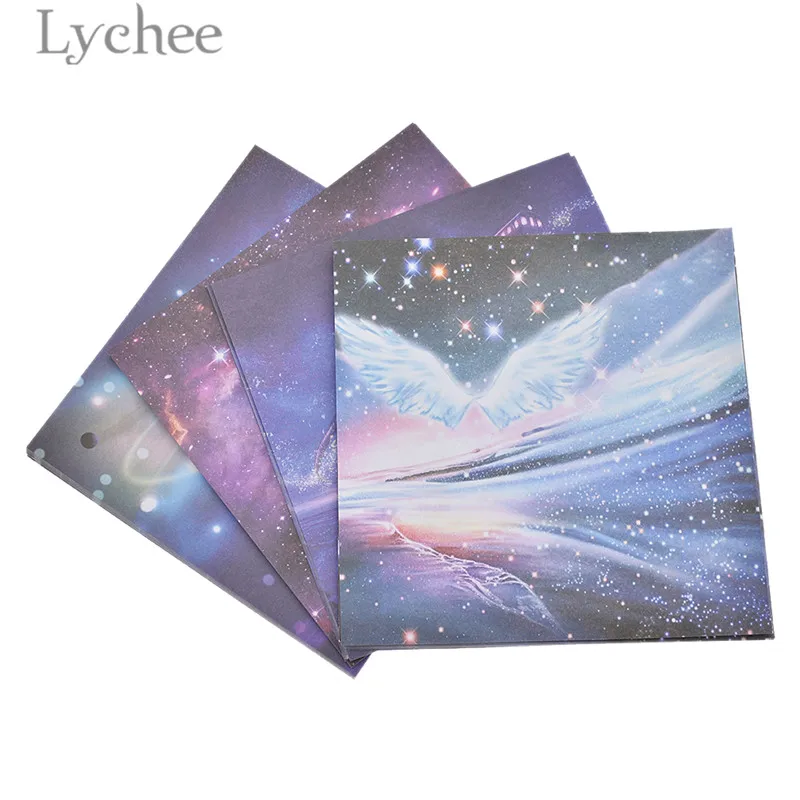 Lychee 90 шт. с изображением Вселенной и звездного неба оригами Бумага двухсторонняя бумага для поделок DIY ручной работы складные бумажные предметы для скрапбукинга