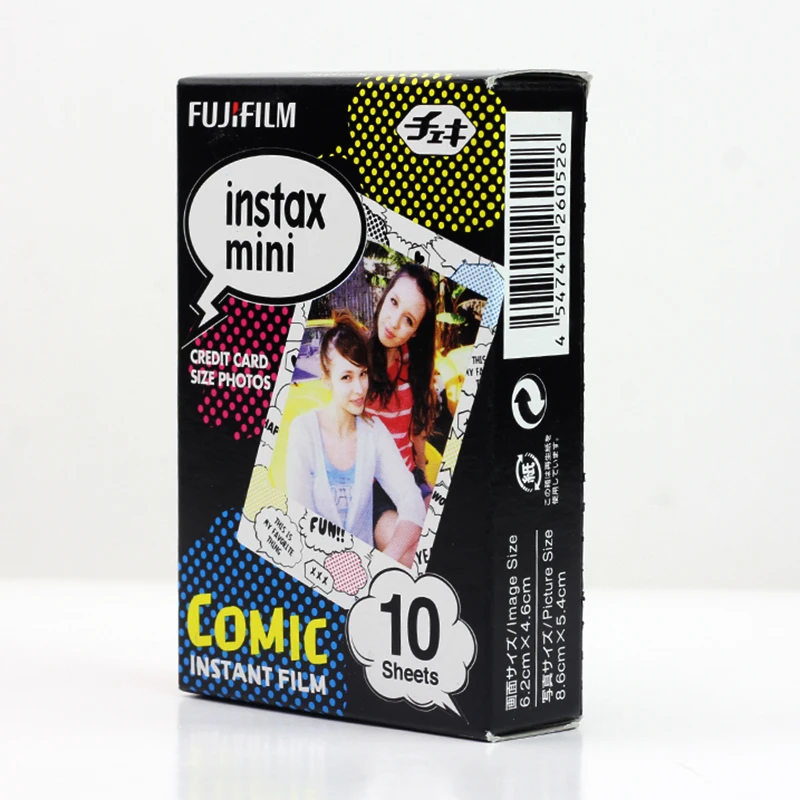 

Original Fujifilm Comic Instax Mini Instant (10 sheets) Color Mini Film for Polaroid Mini 7s 8 9 25 50s 70 90 SP-1/2