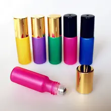 5 шт./упак. косметика парфюмерия диспенсер 5 мл Стекло в роликовой бутылке с Нержавеющая сталь шарик пластикового ролика эфирное масло косметика парфюмерия диспенсер образец Тесты флаконы
