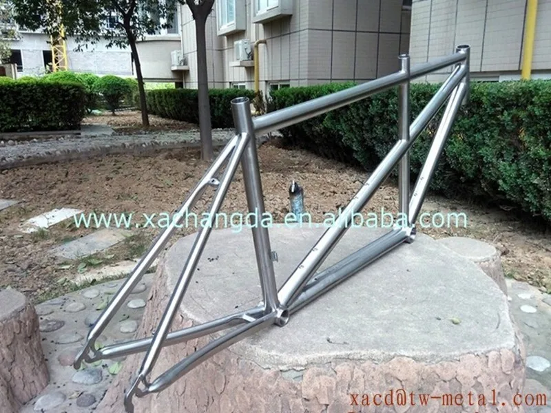 Sale titanium tandem road frame 700C titanium tandem race bike frame 700CTitanium Tandem Road Bike Frame with handing brush finished 1