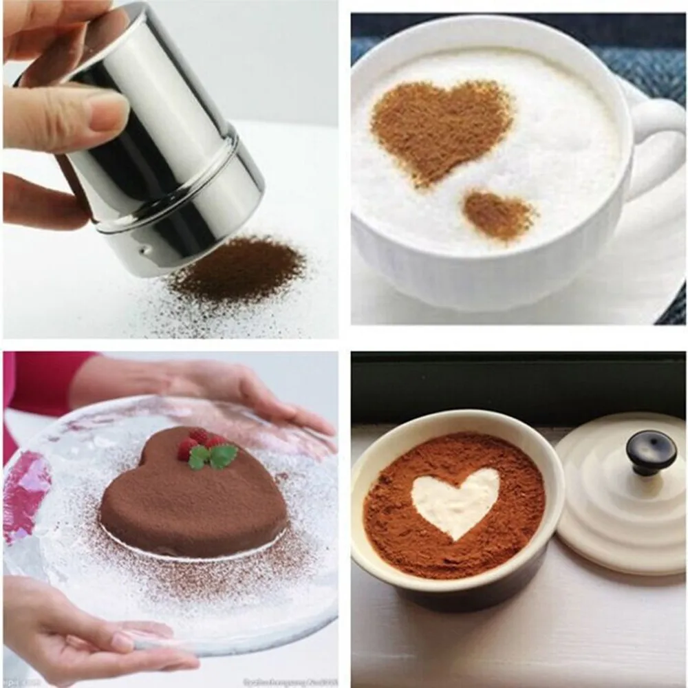 Шейкер для кофе и шоколада молотое какао из нержавеющей стали сахарный порошок кофейный фильтр шейкер с крышкой инструменты для приготовления пищи аксессуары для кофе 4L