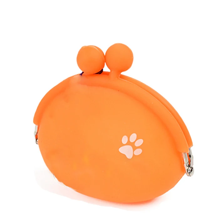Милая сумка для собак, переносная силиконовая дорожная миска, сумка для хранения продуктов, для тренировок, закуска, награда, поясная сумка, кормушка для кошек и собак - Цвет: orange