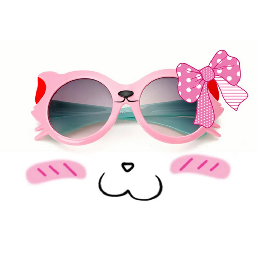Children Eyewear Colorful Kitty Cat Sunglasses cat eye Eyeglasses UV
