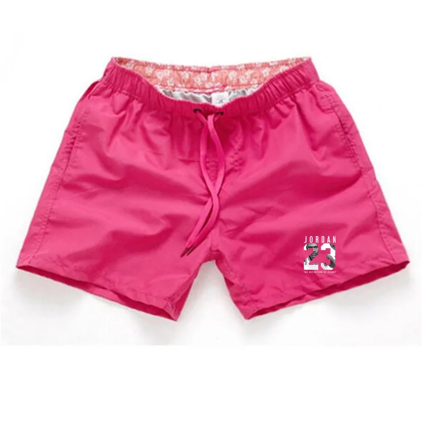Летние новые мужские шорты Jordan 23 с буквенным принтом повседневные пляжные шорты Homme качественная удобная брендовая одежда с эластичной резинкой на талии - Цвет: Rose red 77