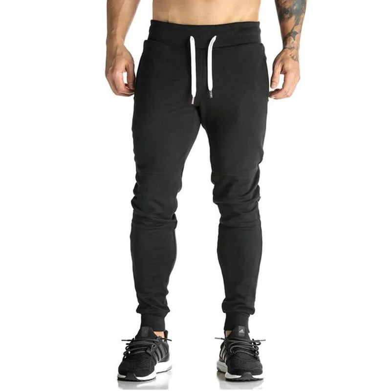 

2019 Newest Mens Sweatpants Autumn Winter Man Gyms Fitness Bodybuilding Joggers Workout Trousers Men Casual Cotton Pencil Pants