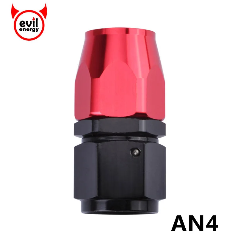 

evil energy AN4 Anoize Aluminum Oil Fuel Fitting Swivel Hose End Straight Black Red Fitting Oil Cooler Adapter Kit AN Fittings