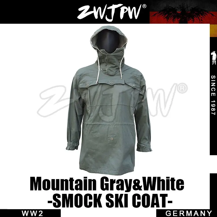 

WWII WW2 MOUNTAIN SOLDIER GREY AND WHITE REVERSIBLE SMOCK SKI COAT DE/505135