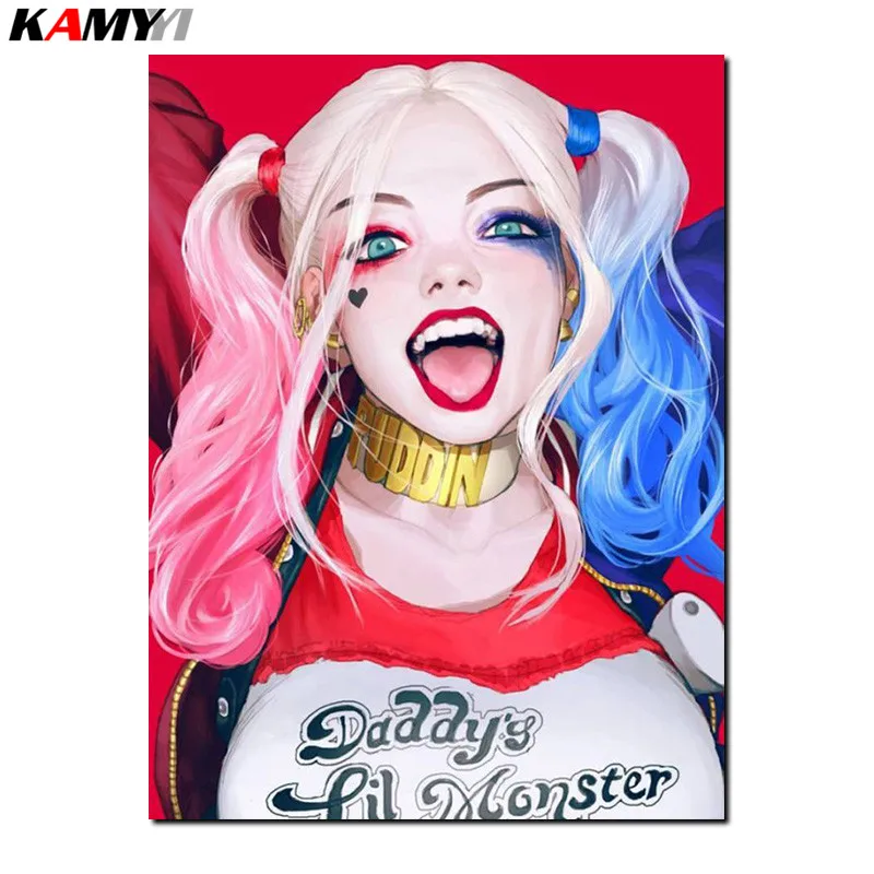 100-Full-5D-Diy-Daimond-Painting-Cross-stitch-Harley-Quinn-Diamond-Painting-Full-Rhinestones-Paintings-Embroidery