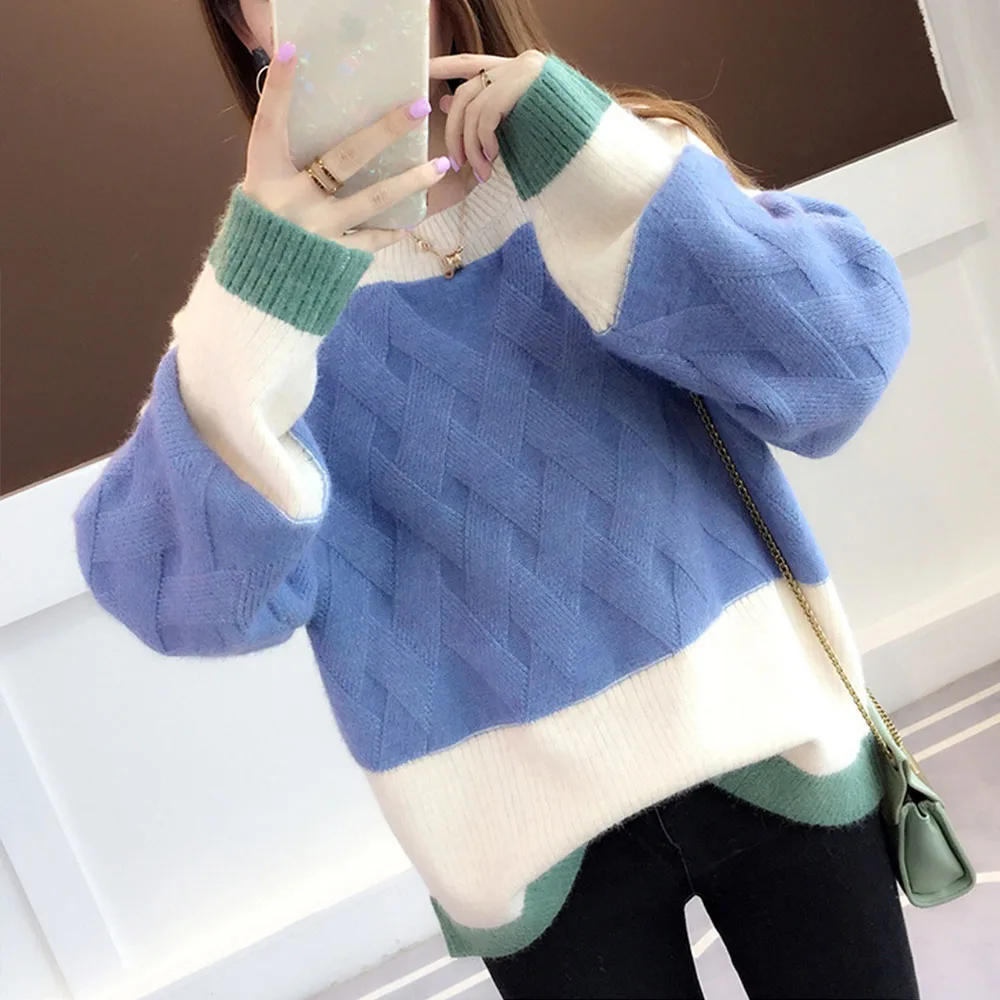 Cardigan Pullover Sweater Women O-neck Harajuku Korean Cashmere Sweater Chompas Para Mujer Sueter Mujer Invierno 2018