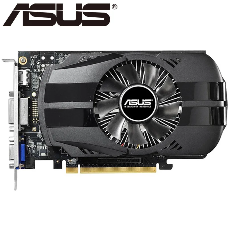 ASUS видеокарта Оригинал GTX 750Ti 2 Гб 128 бит GDDR5 видеокарты для nVIDIA Geforce GTX750Ti б/у VGA карты