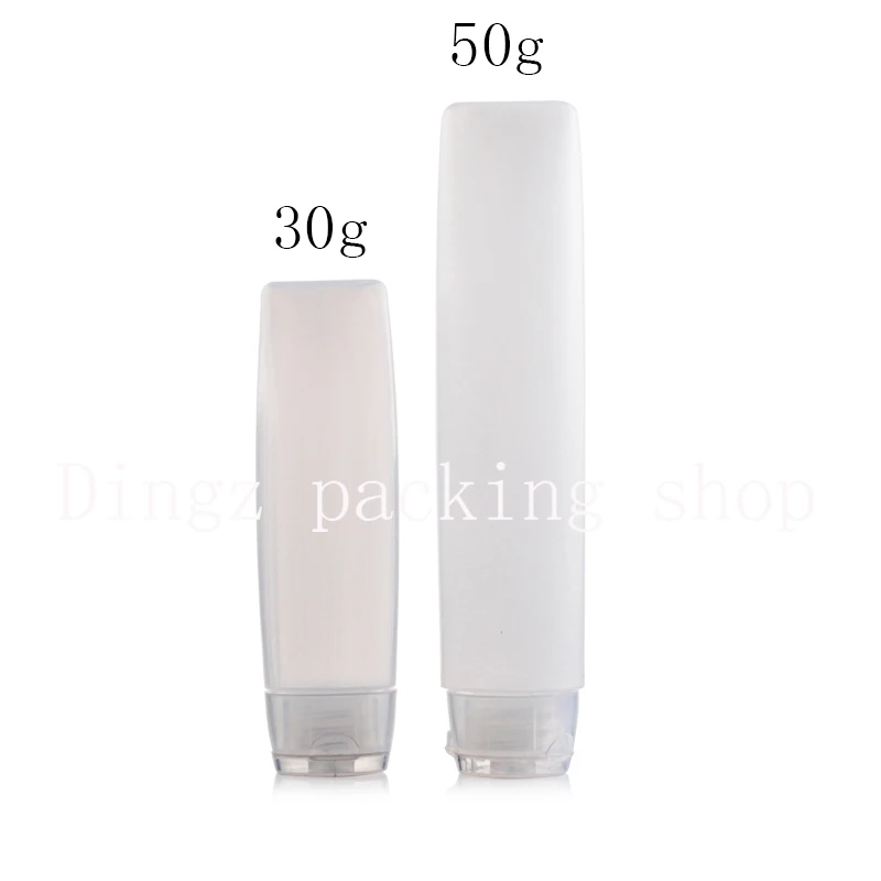 50 шт./лот 30 г/50 г muji PE сжимаемая бутылка Косметическая Мягкая трубка Сжимаемый