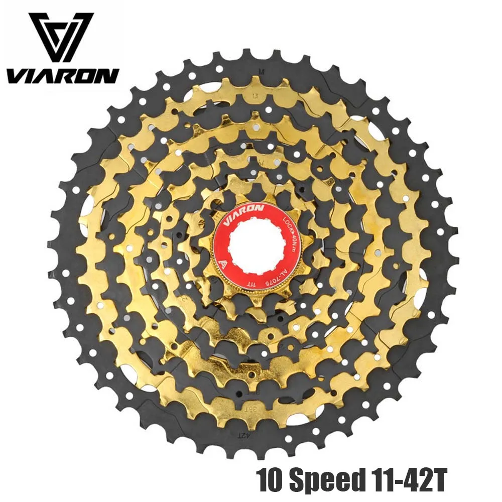 MTB Bike Cassette Freewheel 10 Speed 11-42T Wide Rotio wide-toothed with Variable Speed Bike cog cdg 10 Velocidade 42T VIARON