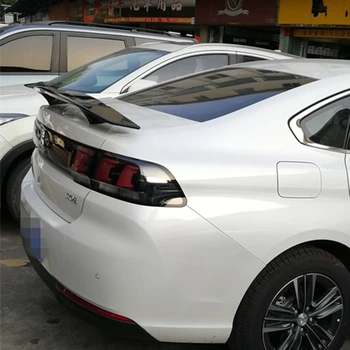 

High quality ABS material for Peugeot 308 408 508 spoiler with brake light LED universal rear wing primer rear spoiler 2009-2018