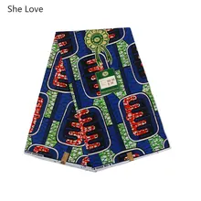 She Love 1 ярд полиэстер африканская ткань восковые принты швейная ткань для вечерние платья своими руками материалы