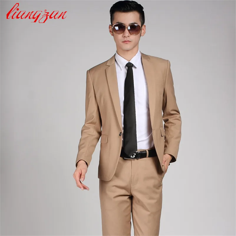

(Jacket+Pant+Tie) Men Suit Sets Wedding Tuxedo Formal One Button Slim Fit Business Dress Suits Blazer Brand Party Masculino Suit
