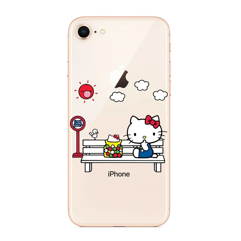 HelloKitty Hello Kitty новый жесткий чехол из поликарбоната милый модный для iPhone 7 8 Plus X 6 6s 5S