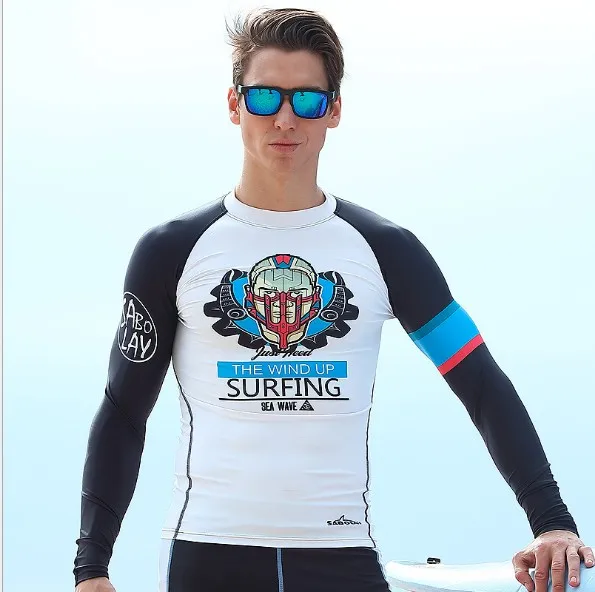 

Upf 50 rash guard shirt men rashguard swim shirts uv surfing suit lycra surf diving suit sport swimwear t shirt for swimming