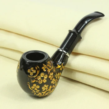 

Classic Chimney Filter Long Smoking Pipes Tobacco Pipe Cigar Gifts Carving Resin Pipe Narguile Grinder Smoke Mouthpiece