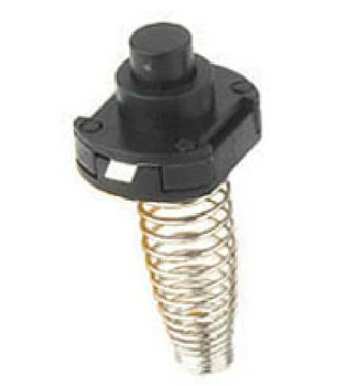 

Free shipping 50pcs/lot Power push button switch 12.8mmX16mm with spring for super flashlight electric torch