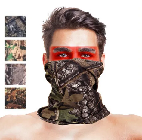 

Camouflage Leaves Seamless Tubular Magic Bandanas Tube Ring Scarf Climbing Bicycle Multi Functional Bandana Headband