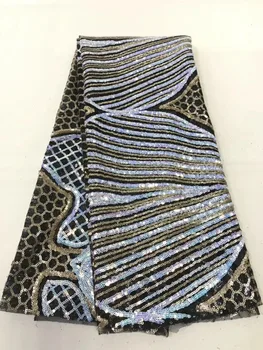 

pretty S-51714 fashion african tulle lace fabric with sequins new arrival good quality