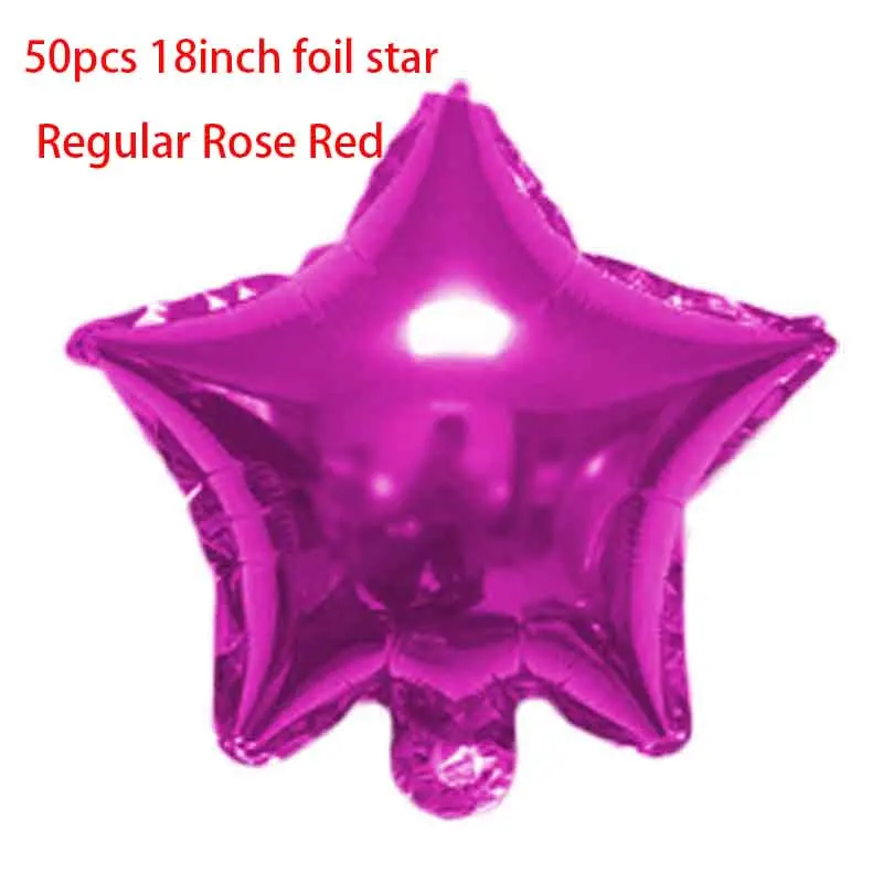 50pcs Aluminum film metal star helium balloon Foil Ballons Wedding Baby shower Birthday Party Decoration Baloons S7XZ