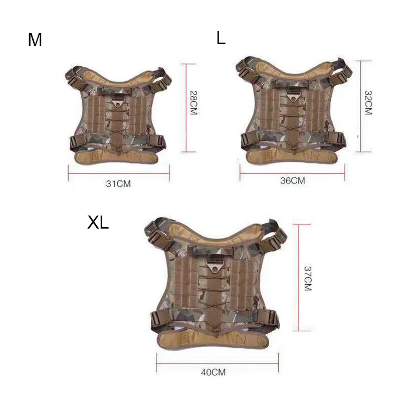 Высококачественный уличный тактический жилет для собак, не тянется, военный охотничий жилет для собак, 1000D нейлоновые ремни для больших собак