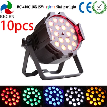 

10pcs 18x15w 5in1 zoom led par light rgbwa led par zoom stage light