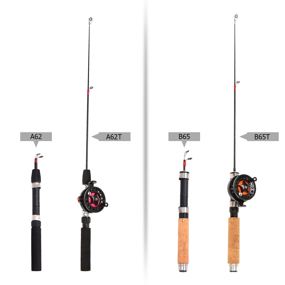 Telescoping Ice Fishing Rod Reel Set Mini Pole Winter Ultralight Ice Fishing Reel with Rod 4 Type for Carp Fishing Tackle Pesca