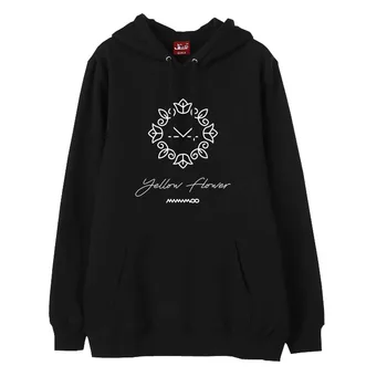 

Mamamoo album yellow flower same printing fleece/thin sweatshirt kpop moomoo unisex pullover hoodie loose moletom feminino