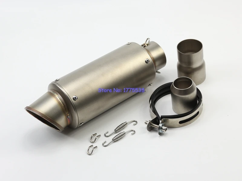 Imitation Titanium ID61mm 2.4 inch Motorcycle Exhaust Muffler Pipe