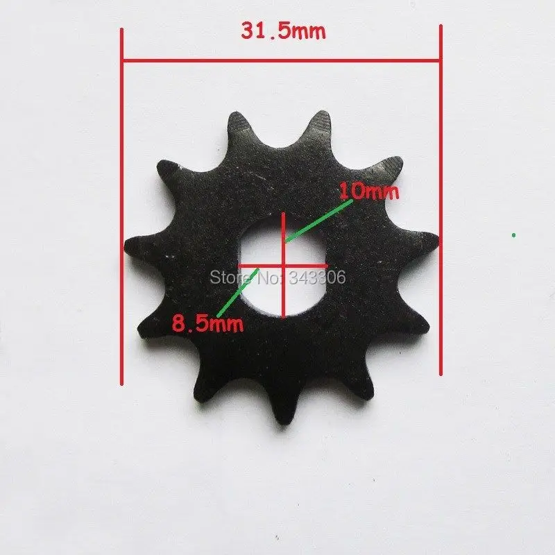 11 Tooth Sprocket T8F Chain Motor Pinion Gear MY1020 unite motor toy