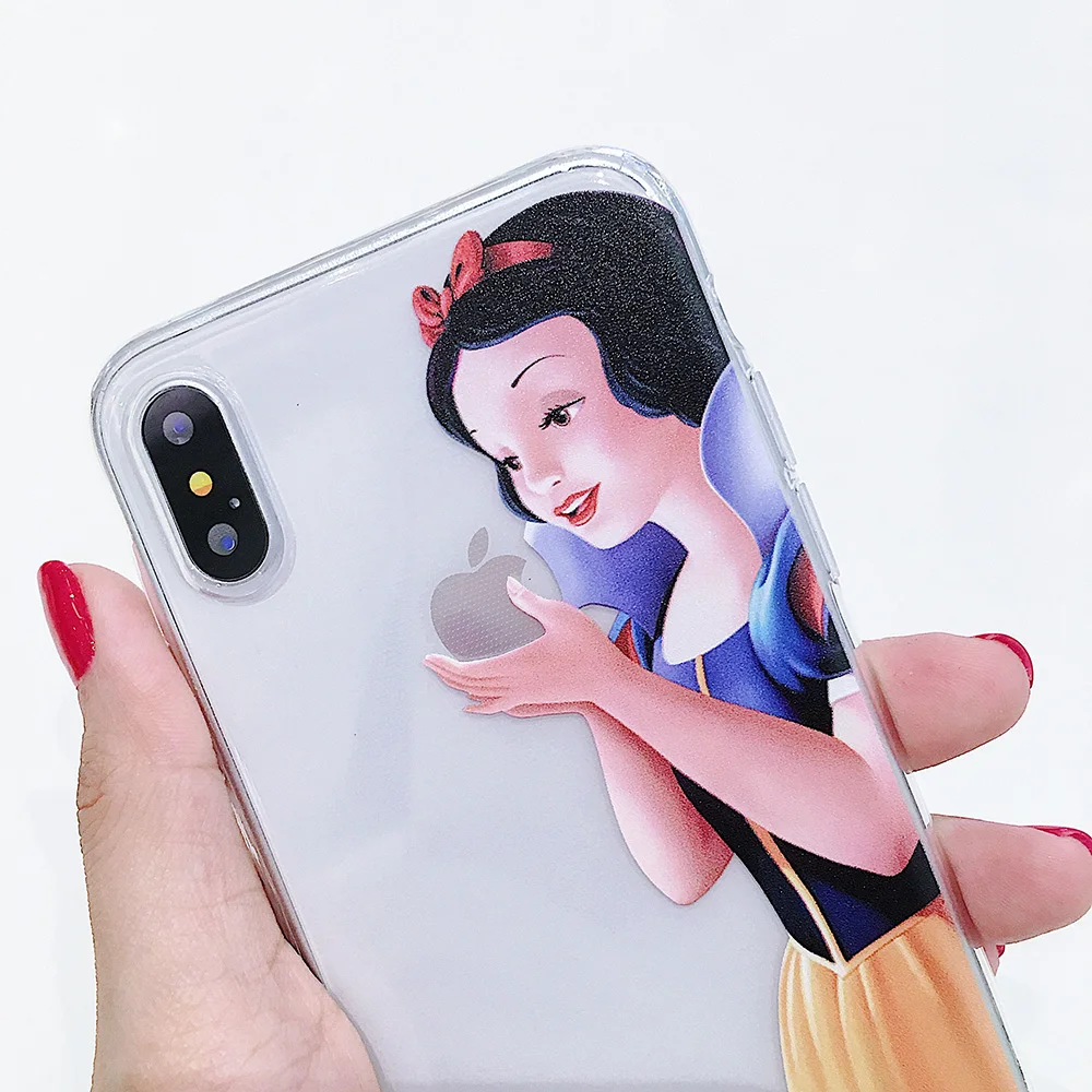 Schnee Weiß Silicon Telefon Fall Für iPhone X XR XS Max 7 8 Plus Nette Cartoon Fällen Für iPhone 8
