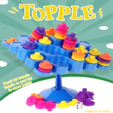 Topple балансировочная игра не позволяйте TOPLE Topple, когда вы пытайтесь забивать очки Дети Семья активность настольная игра Монтессори игрушки>