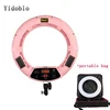 Yidoblo FD-480II Pink Bi-color Studio Ring Light with bag LED Video Light Lamp Photographic Macro Lighting 5500K 480LED Lights 1