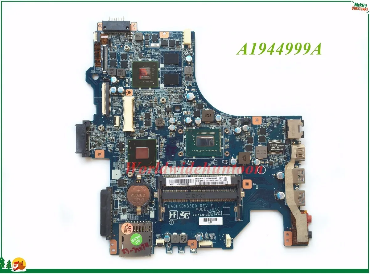 High Quality MB A1944999A For Sony Vaio SVF142 SVF14 Laptop Motherboard DA0HK8MB6E0 REV:E N14P-GV2-S-A1 DDR3 100% Tested | Компьютеры и