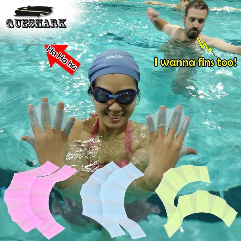 Silicone Palm Hand Swimming Fins Hand bed Gloves Swimming Flippers