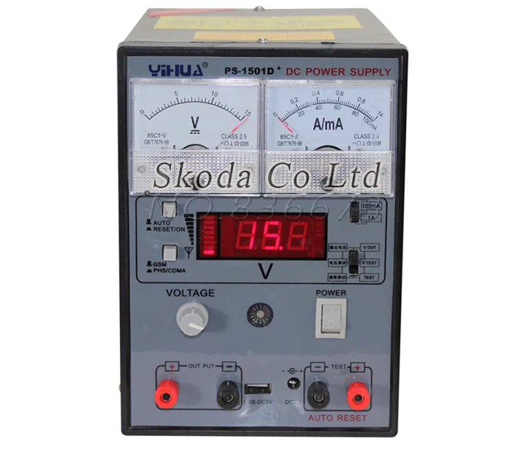 

YIHUA 1501D + phone repair adjustable DC power supply 15V1A Off test phone signal voltage detection automatic protection