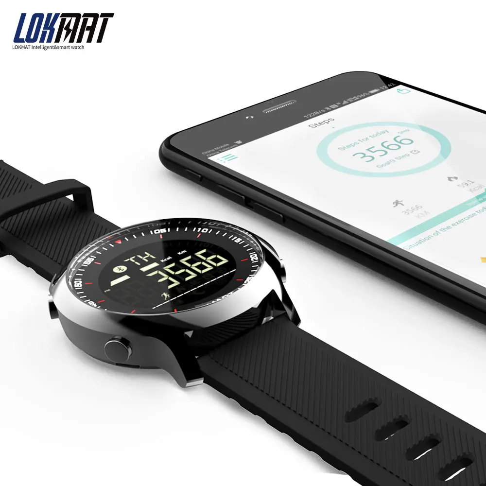 LOKMAT Smart Watch Sport Waterproof pedometers Message Reminder Bluetooth Outdoor swimming men smartwatch for ios Android phone LOKMAT Smart Watch Sport Waterproof pedometers Message Reminder Bluetooth Outdoor swimming men smartwatch for ios Android phone