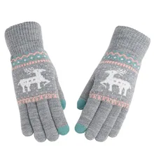 Женская Мода Сенсорный экран Full пальцы вязать Прихватки для мангала мягкие зимние теплые Прихватки для мангала