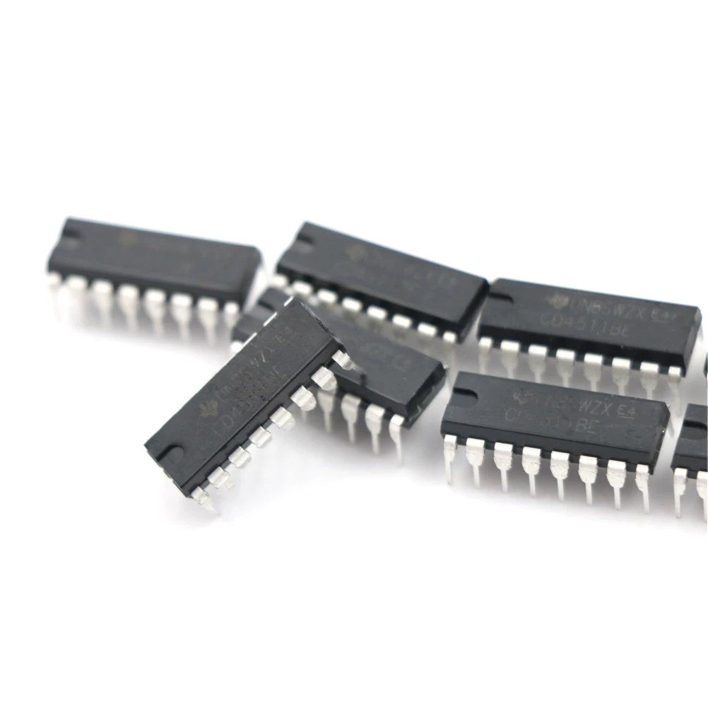 10pcs CD4511 CD4511BE 4511 CMOS BCD to 7 segment Latch Decoder IC XS