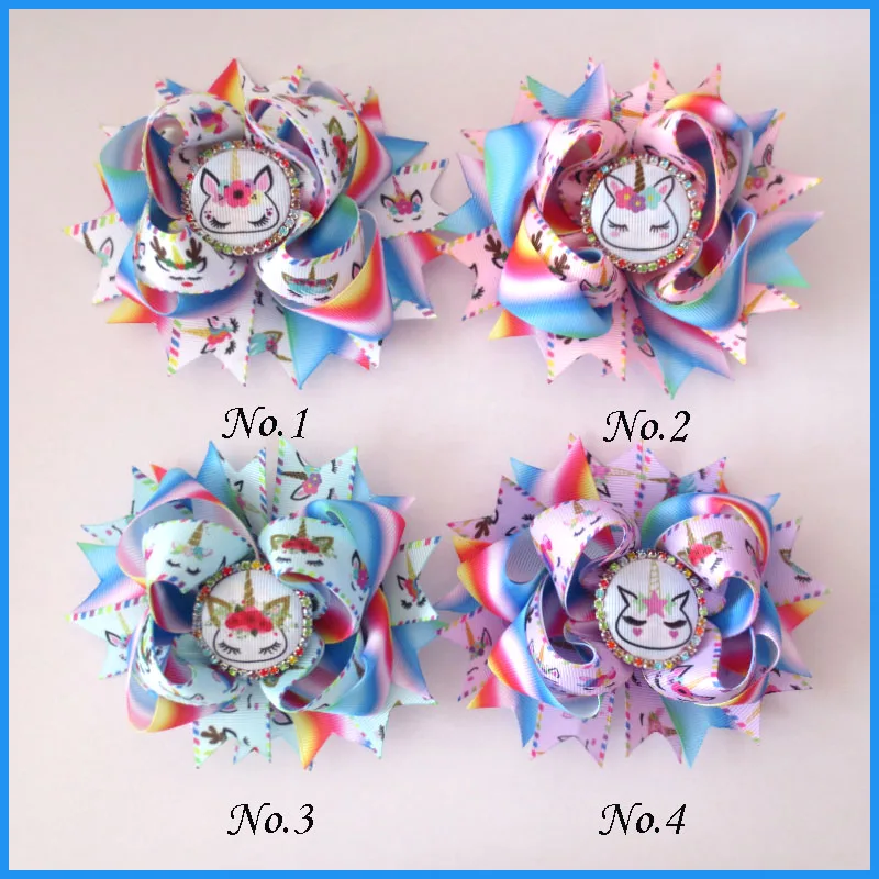 18 BLESSING Good Girl Boutique 4.5/" B Princess Hair Bow Clip Cinderella Frozen