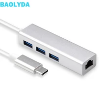 Baolyda USB C концентратор USB-C к Gigabit Ethernet USB 3,0 адаптер для Thunderbolt 3 MacBook/MacBook Pro Dell XPS 13 спектр и многое другое