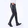 Summer Mens Business Slim Fit Stretchy Black Faux Leather Pants Male Elastic Tight Trousers PU Leather Shiny Pencil Pants A71002 ► Photo 3/6