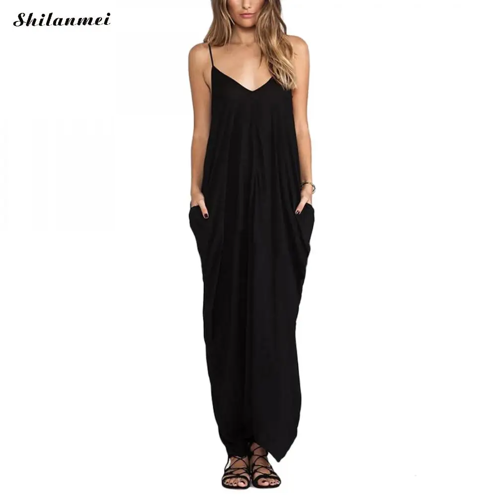 long black maxi dress casual