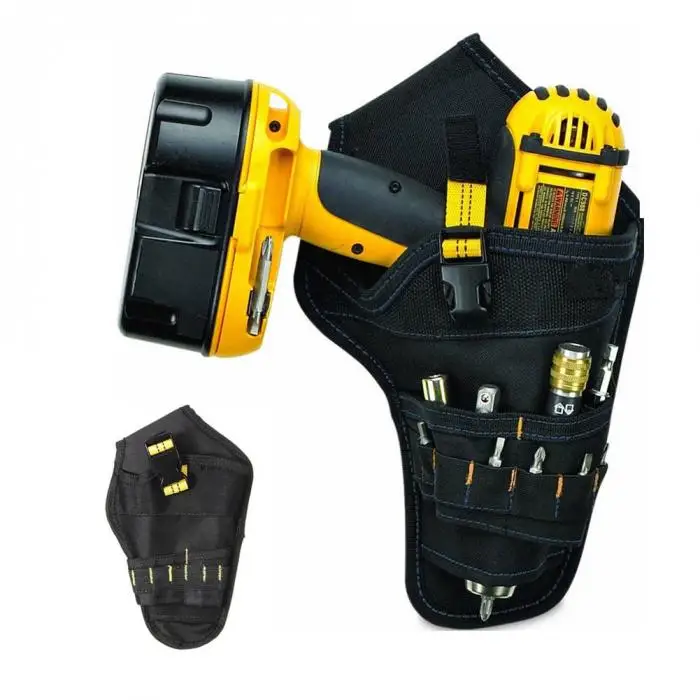 Heavy-duty Drill Holster Tool Belt Pouch Bit Holder Hanging Waist Bag Drill Tool Storage Bags DTT88